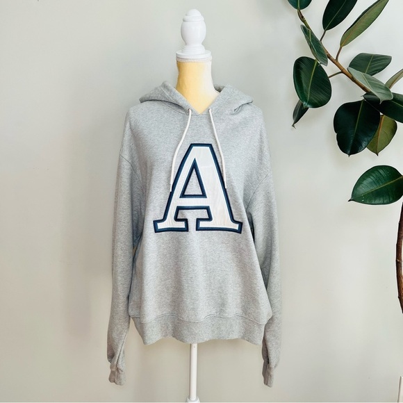 NWT Good American Letter A Fleece Oversize Boyfriend Hoodie Sweatshirt - Picture 3 of 8